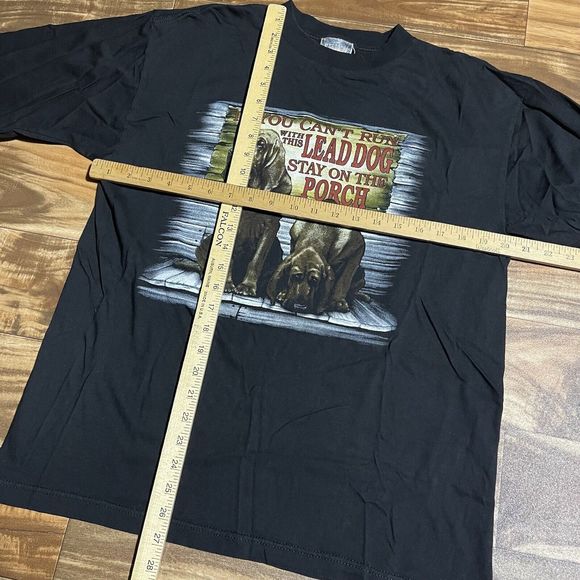 Vintage "If You Can't Run With This Lead Dog, Stay On The Porch" Graphic Shirt L - Picture 5 of 6